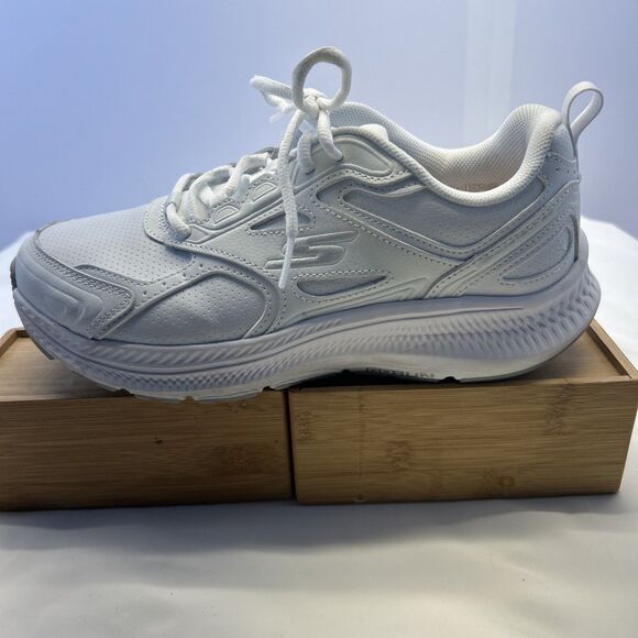Skechers Go Run White Athletic Running Shoes Women SZ 6.5 - Picture 7 of 12